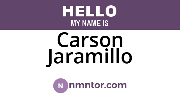 Carson Jaramillo