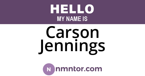 Carson Jennings