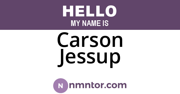 Carson Jessup
