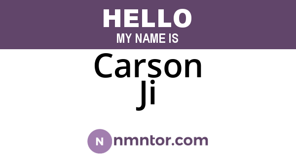 Carson Ji