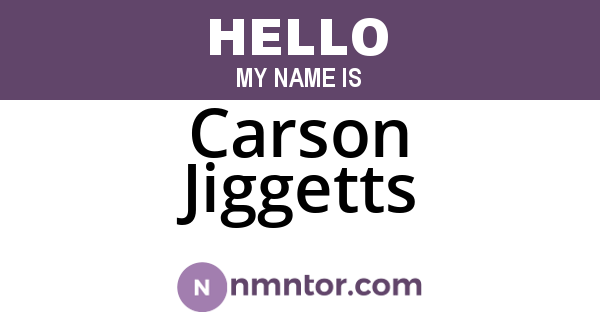 Carson Jiggetts