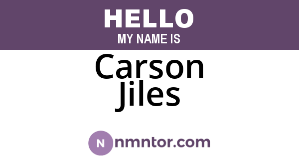 Carson Jiles