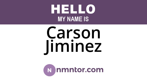 Carson Jiminez