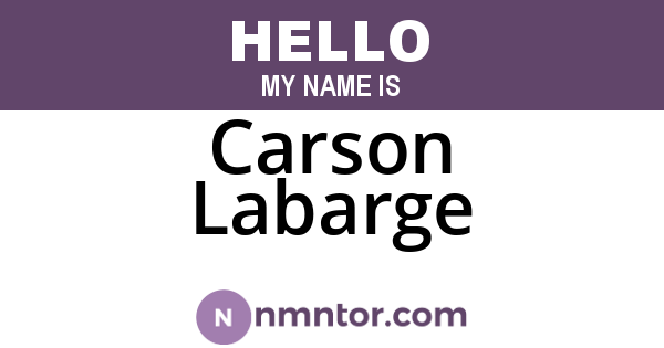 Carson Labarge