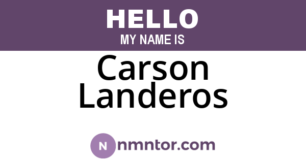 Carson Landeros