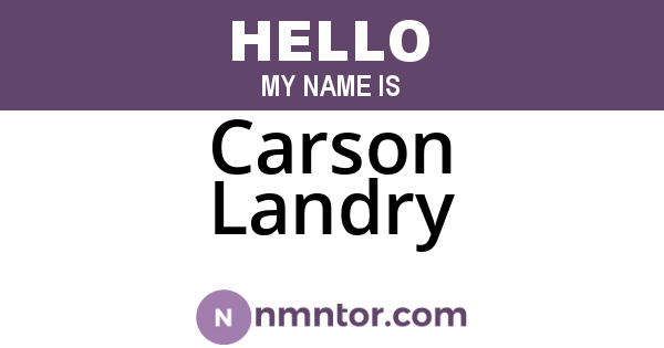 Carson Landry