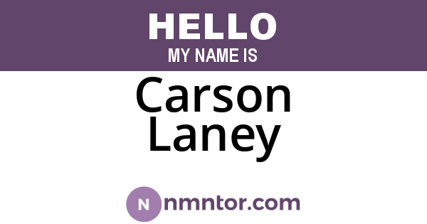Carson Laney