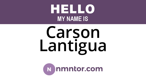 Carson Lantigua