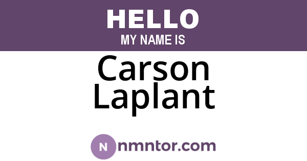 Carson Laplant