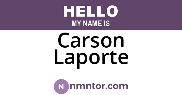 Carson Laporte