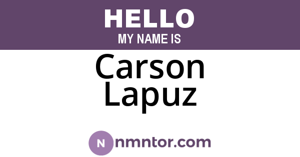 Carson Lapuz
