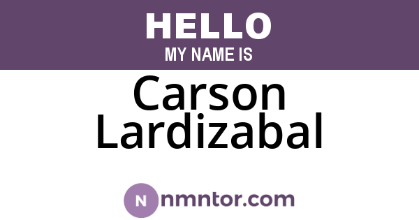 Carson Lardizabal