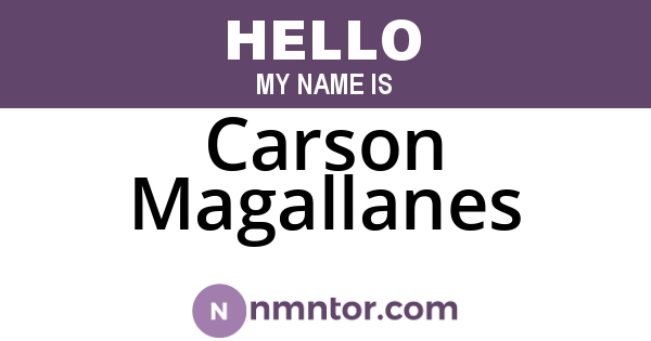 Carson Magallanes