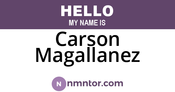 Carson Magallanez