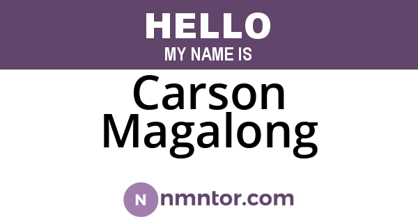 Carson Magalong