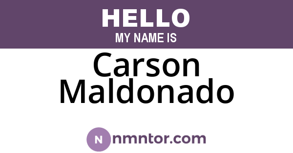 Carson Maldonado