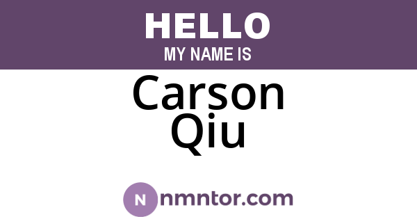 Carson Qiu