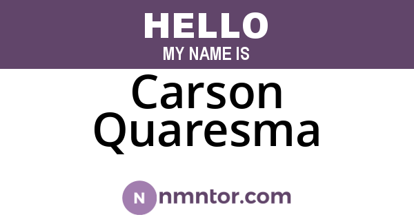 Carson Quaresma