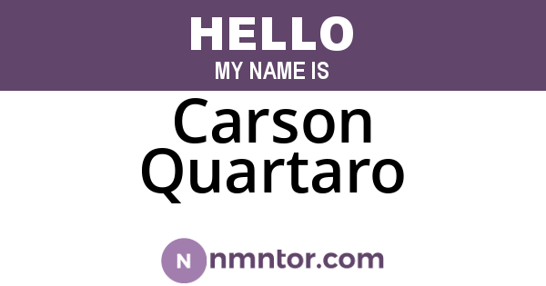 Carson Quartaro
