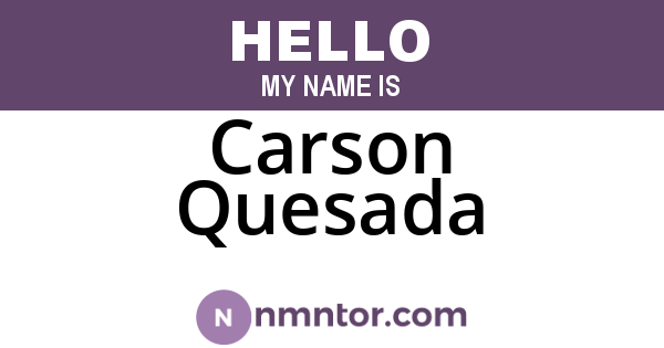 Carson Quesada