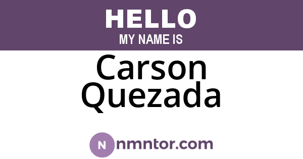 Carson Quezada