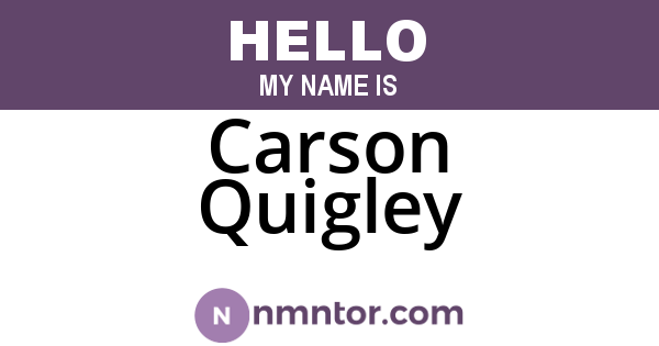 Carson Quigley