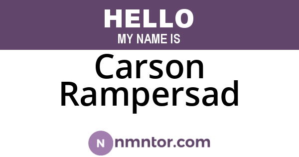 Carson Rampersad