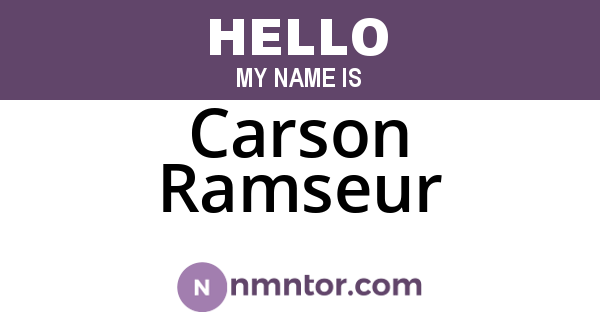 Carson Ramseur