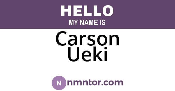 Carson Ueki