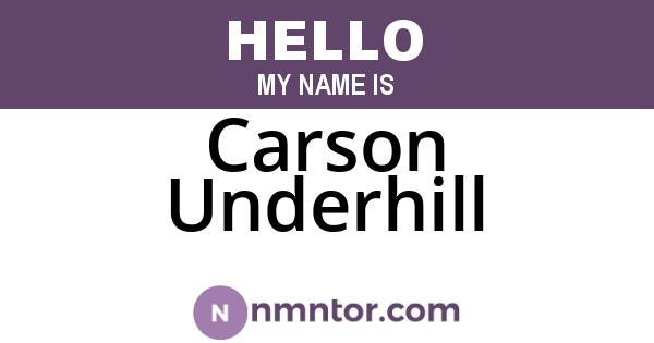 Carson Underhill