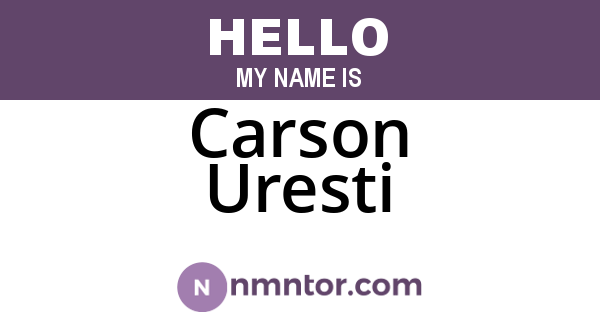 Carson Uresti