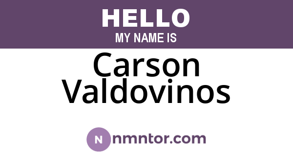 Carson Valdovinos