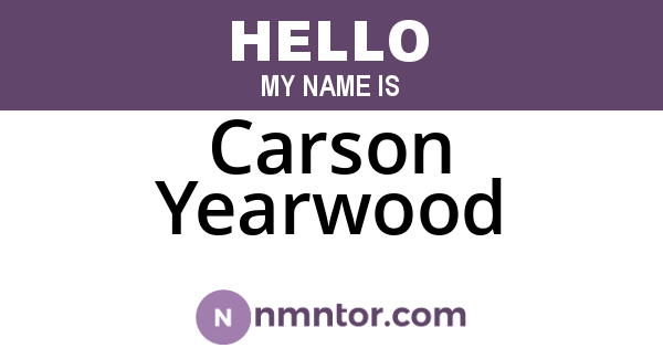 Carson Yearwood