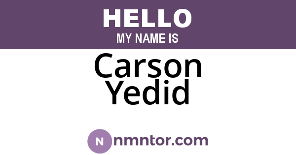 Carson Yedid