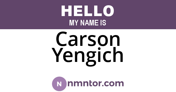 Carson Yengich