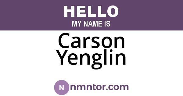 Carson Yenglin
