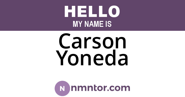Carson Yoneda