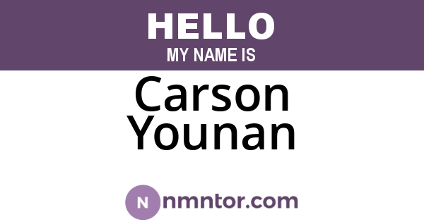 Carson Younan