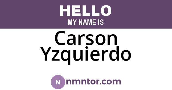 Carson Yzquierdo