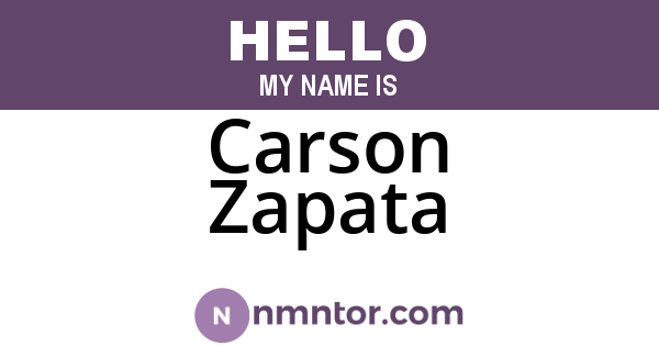 Carson Zapata