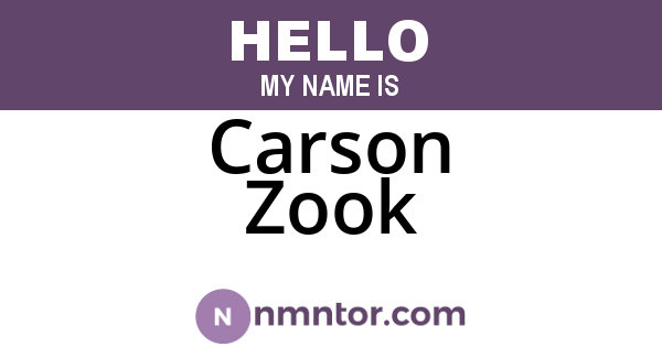 Carson Zook
