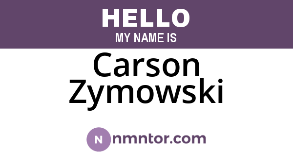 Carson Zymowski