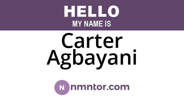 Carter Agbayani
