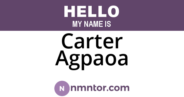 Carter Agpaoa