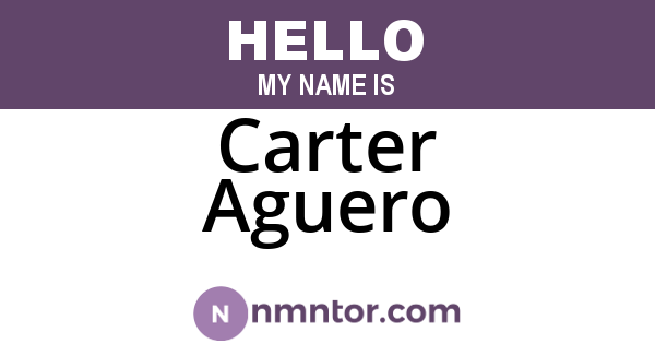 Carter Aguero