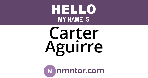 Carter Aguirre