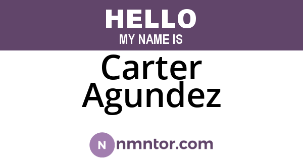 Carter Agundez