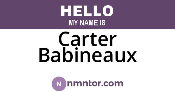 Carter Babineaux