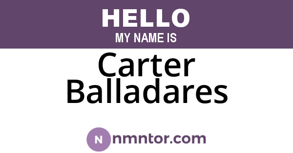 Carter Balladares