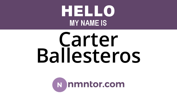 Carter Ballesteros